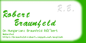 robert braunfeld business card